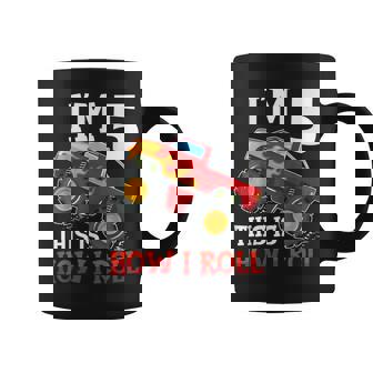 Five 5Yr 5Th Birthday Monster Truck Boy 5 Years Old Coffee Mug - Thegiftio UK