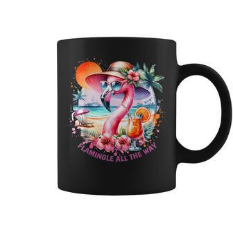 Flamingle All The Way Summer Cocktail Flamingo Summer Vibes Coffee Mug - Monsterry CA
