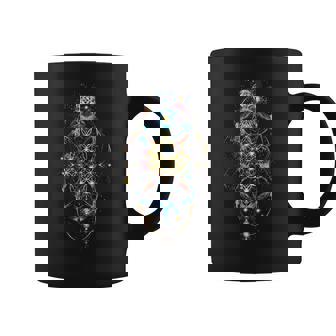 Flower Life Cosmic Energy Waves Mandala Chakra Coffee Mug - Monsterry