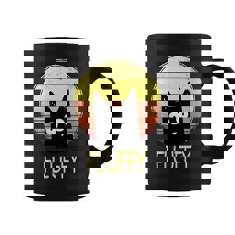 Fluffy Cat For Kitten Or Kitty Owner With The Name Fluffy Graphic Print Coffee Mug - Monsterry