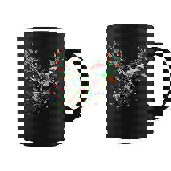Flying Santa Duck With Christmas Lights Hunting Season Coffee Mug | Seseable UK
