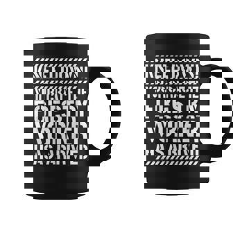 Forestry Worker Woodworker Kneel Down Forestry Worker Coffee Mug - Monsterry