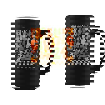 Friends Giving Crew Squad 2024 Cute Turkey Groovy Pice Coffee Mug - Thegiftio UK