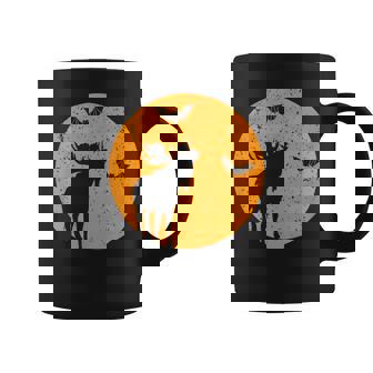 Full Moon Bats Moose Halloween Halloween Moose Coffee Mug - Monsterry