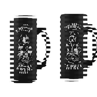 The Funeral Portrait Coffin Skull Coffee Mug - Monsterry