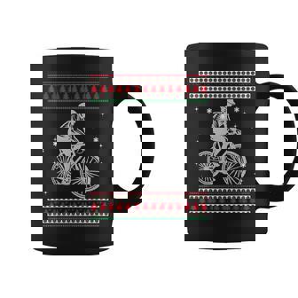 Bicycle Ugly Christmas Sweater Ride Bike Cyclist Xmas Coffee Mug - Monsterry