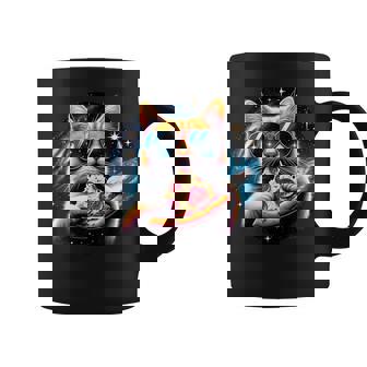 Cat Eating Pizza In Space Kitty Galaxy Coffee Mug - Thegiftio UK