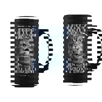 Cat Meme Looksmax Mewing Not Meowing Cat Trend Coffee Mug - Monsterry