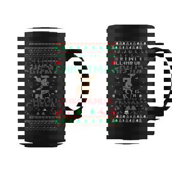 Chihuahua Ugly Christmas Sweaters Coffee Mug - Seseable