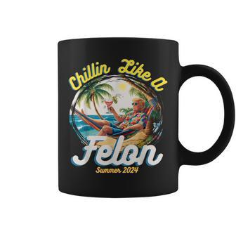 Chillin Like A Felon Summer 2024 2024 Trump Supporter Coffee Mug - Monsterry