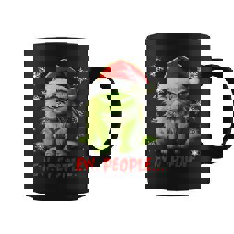 Christmas Cat Ew People Meowy Cat Lovers Kid Coffee Mug | Seseable UK