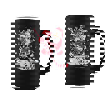 Christmas Santa Playing Ice Hockey Xmas Sport Coffee Mug - Seseable