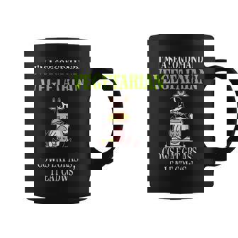 Cow Vegetarian Cows Eat Grass I Eat Cows Coffee Mug - Monsterry