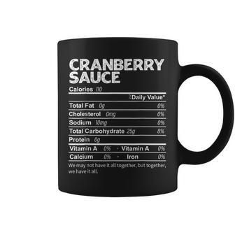 Cranberry Sauce Nutrition Facts Thanksgiving Food Coffee Mug | Seseable UK
