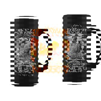 Dinosaur Chicken Nugget Bootleg Hardcore Flames Meme Coffee Mug - Thegiftio UK