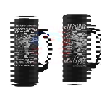 George Washington 4Th Of July Stay Strapped Us Flag Coffee Mug - Monsterry
