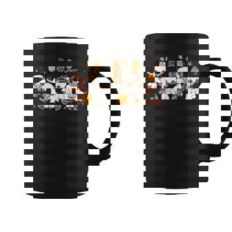 Halloween Highland Cow Cute Ghost Cow Pumpkin Coffee Mug - Thegiftio