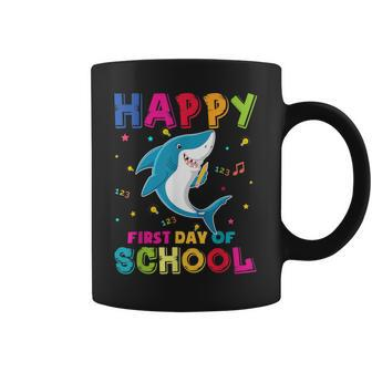 Happy First Day Of School T Shark Student Coffee Mug - Monsterry