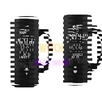 I'm With The Witch And Her Magic Wand Halloween Couple Coffee Mug - Thegiftio