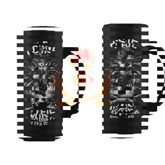 Graphic It's Fine I'm Fine Weird Crazy Chicken Coffee Mug | Seseable UK