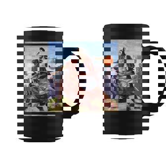 Jesus Crossing Up The Devil Christian Religious Coffee Mug - Thegiftio UK