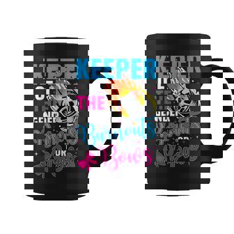 Keeper Of Gender Baby Burnouts Or Bows Reveal Party Coffee Mug - Seseable