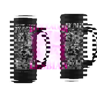 Pink Raccoon Live Laugh Lesbian Lgbtq Pride Month Coffee Mug - Thegiftio UK