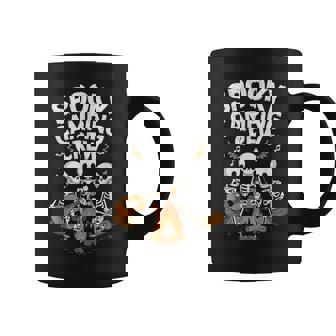 Spooky Camping Crew Halloween Skeleton Camper Campfire Coffee Mug - Thegiftio UK