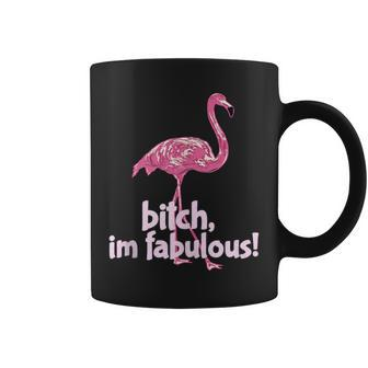 Summer Vibes I'm Fabulous Pink Flamingo Coffee Mug - Monsterry DE