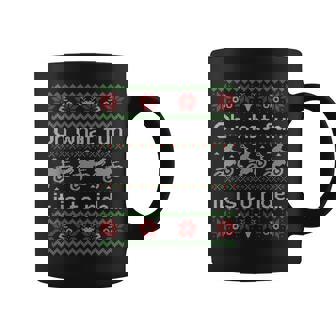 Ugly Sweater Christmas Motocross Dirt Bike Coffee Mug | Mazezy