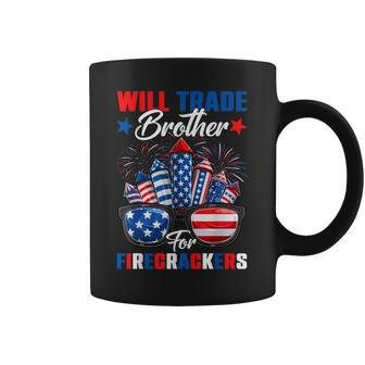 Will Trade Brother For Firecrackers Sister 4Th Of July Coffee Mug - Monsterry