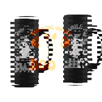 Working On My Booty Ghost Boo Gym Ghost Pun Halloween Coffee Mug - Thegiftio