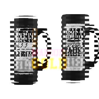 On Gameday Football We Wear Maroon And Gold School Spirit Coffee Mug - Seseable