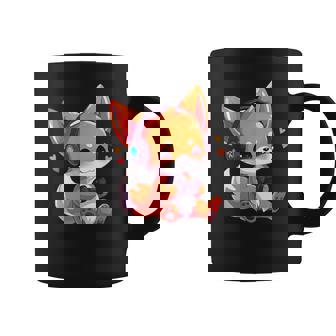 Gamer Fox Kawaii Fox Anime Gaming Cute Fox Video Gamer Graphic Print Coffee Mug - Monsterry