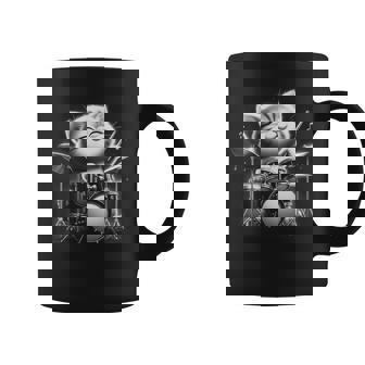 Gato Tocando La Batería Rock Music Drums Cat Taza de café - Regaloses