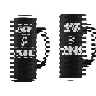 Gimnasio Y Tonic Divertido Entrenamiento Fitness Running Run Crossfit Taza de café - Regaloses