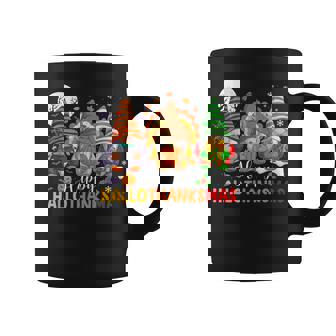 Gnomes Halloween Thanksgiving Christmas Happy Hallothanksmas Coffee Mug - Seseable