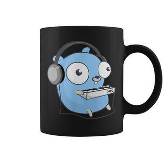 Go Developer Golang Música Gopher Taza de café - Regaloses
