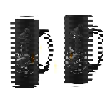 Goth Witchy Cat Pentagram Witchcraft Demon Occult Graphic Print Coffee Mug - Monsterry