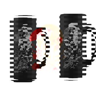 Graphiques Geisha Kimono Japonais Motif Floral Tasse - Cadeauxyz