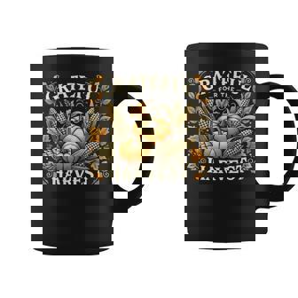 Grateful For The Harvest Thanksgiving Vintage Pumpkins Corn Premium Graphic Print Coffee Mug - Monsterry