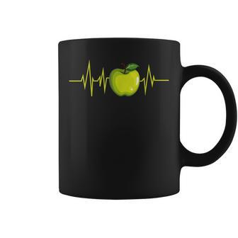 Green Apple Fruit Heartbeat Ecgegan Tassen - Geschenkecke