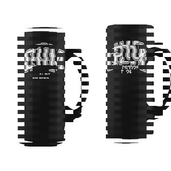 Groom Bride Est 2025 Retro Just Married Couples Wedding Graphic Print Coffee Mug - Monsterry