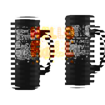 Groovy Hello Fall Autumn Maple Leaves Pumpkin Leopard Women Coffee Mug - Thegiftio UK
