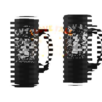 Groovy I Love Fall Prevention Physical Therapy Nurses Autumn Coffee Mug - Thegiftio UK