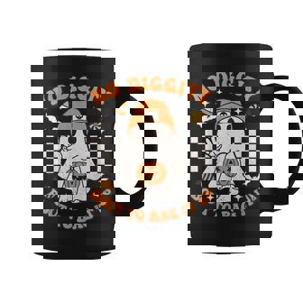 Groovy No Diggity Bout To Bag It Up Ghost Halloween Coffee Mug - Thegiftio UK