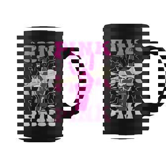 Groovy Pink Personalized Name Pink Retro For Women Coffee Mug - Thegiftio UK