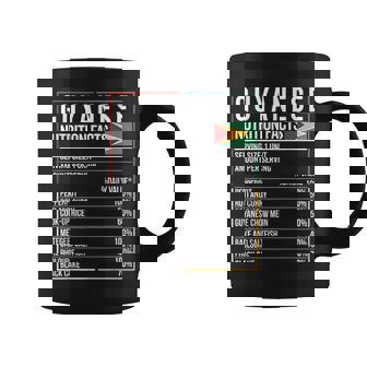 Guyanese Nutrition Facts Flag Food Pride Dna Guyana Coffee Mug - Thegiftio
