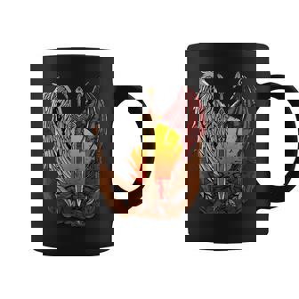 Half Angel Half Devil Good And Evil Fallen Angel Graphic Print Coffee Mug - Monsterry