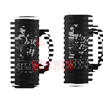 Halloween Glass Of Wine Drink Up Witches Drinking Wine Coffee Mug - Monsterry